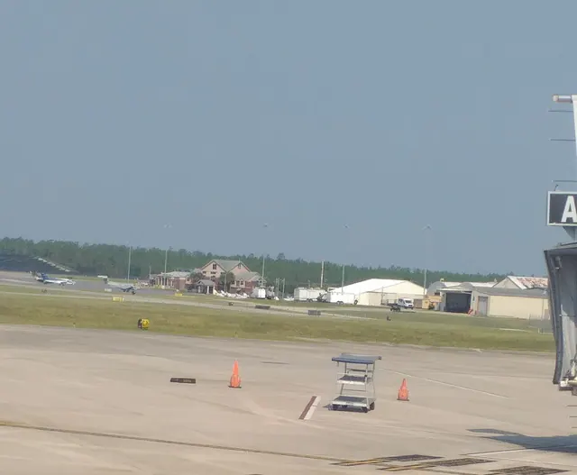 aircraft and apron equipment on an airport apron